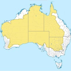 オーストラリアの人口分布。